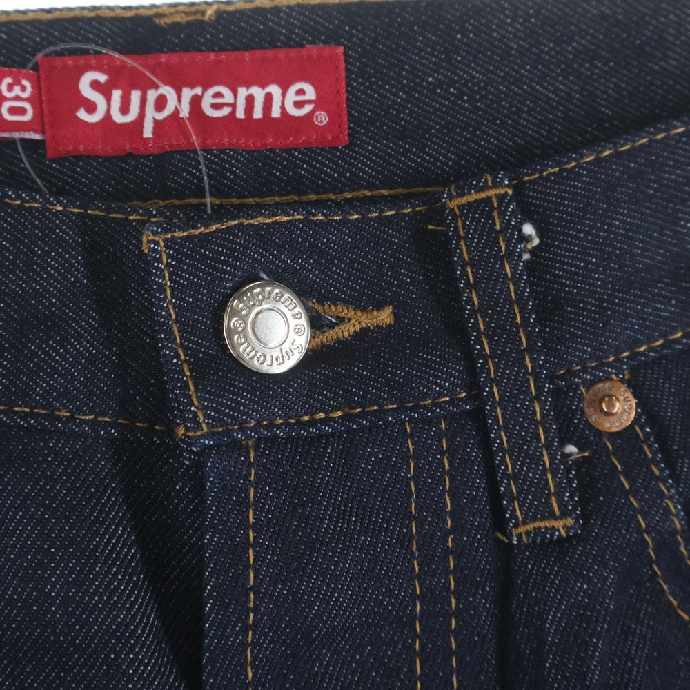 SUPREME(シュプリーム) Rigid Slim Jean リジット スリム ジーンズ ボタンフライデニムパンツ インディゴ