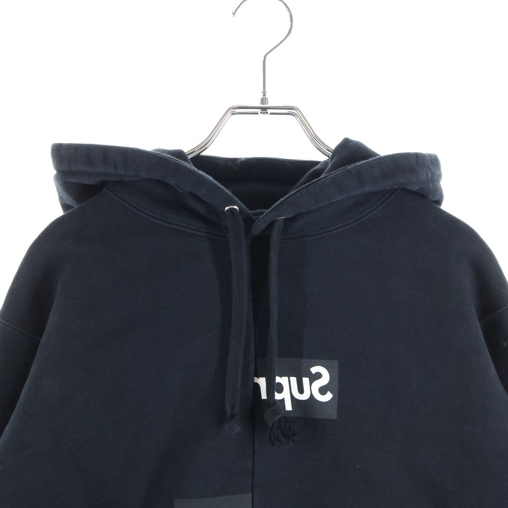 SUPREME(シュプリーム) 18AW ×COMME des GARCONS SHIRT Split Box Logo Hooded Sweatshirt コムデギャルソンシャツ スプリット ボックスロゴ スウェット プルオーバーパーカー