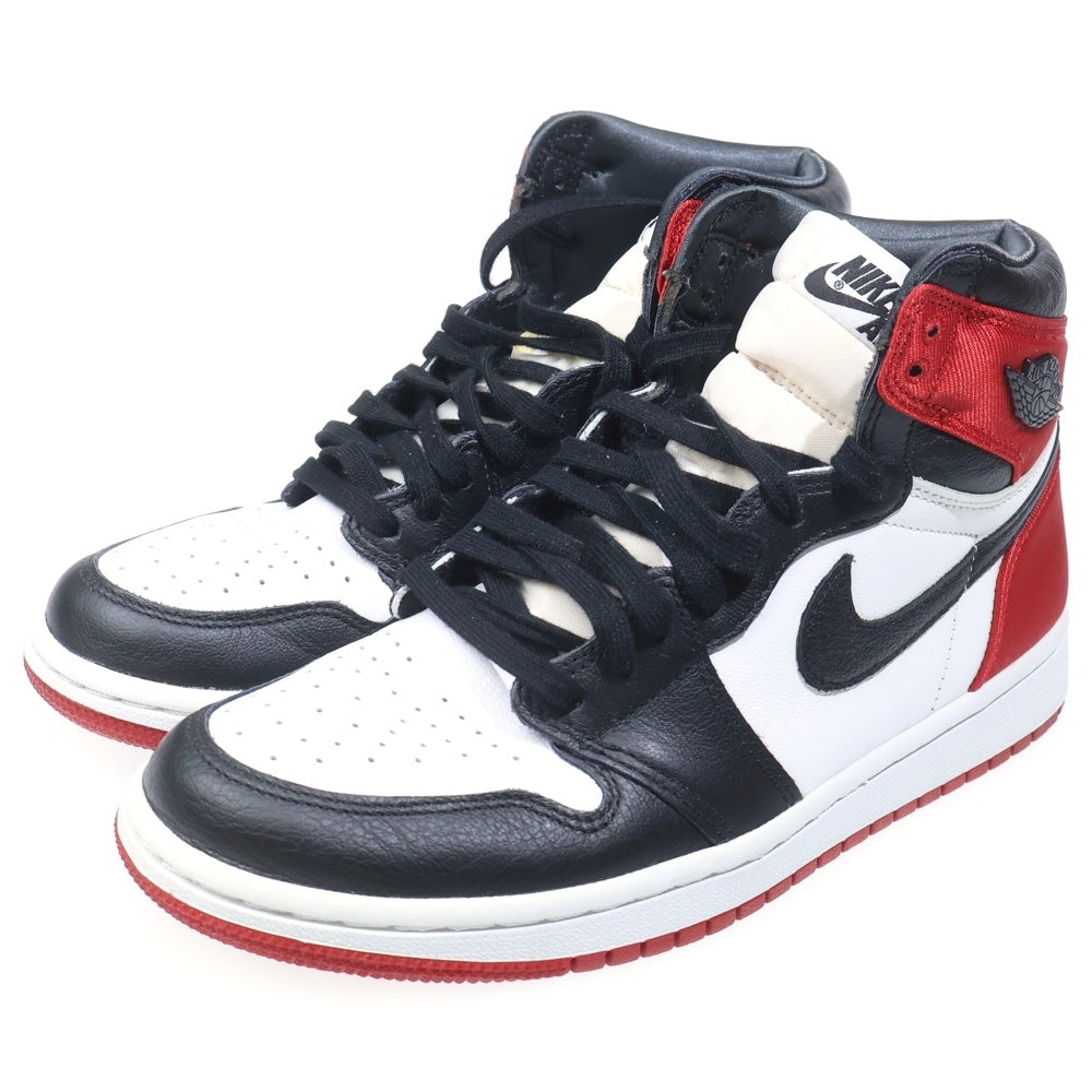 NIKE(ナイキ) WMNS AIR JORDAN 1 RETRO HIGH SATIN BLACK TOE CD0461-016 ウィメンズ エアジョーダン1 サテンブラックトゥ ハイカットスニーカー US W8.5/25.5cm レディース