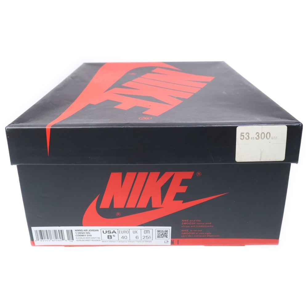 NIKE(ナイキ) WMNS AIR JORDAN 1 RETRO HIGH SATIN BLACK TOE CD0461-016 ウィメンズ エアジョーダン1 サテンブラックトゥ ハイカットスニーカー US W8.5/25.5cm レディース
