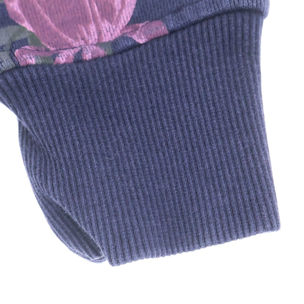 KITH(キス) 19AW Rose Frowers parker ローズフラワー柄 ボックスロゴ プルオーバーフーディーパーカー ネイビー