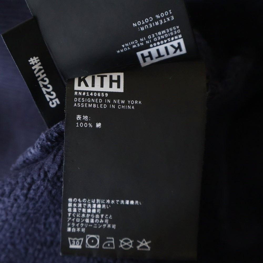 KITH(キス) 19AW Rose Frowers parker ローズフラワー柄 ボックスロゴ プルオーバーフーディーパーカー ネイビー