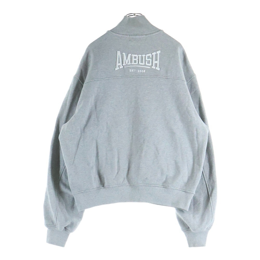 AMBUSH(アンブッシュ) バックロゴ刺繍 ジップアップスウェットシャツ グレー BMBE001S24FLE002