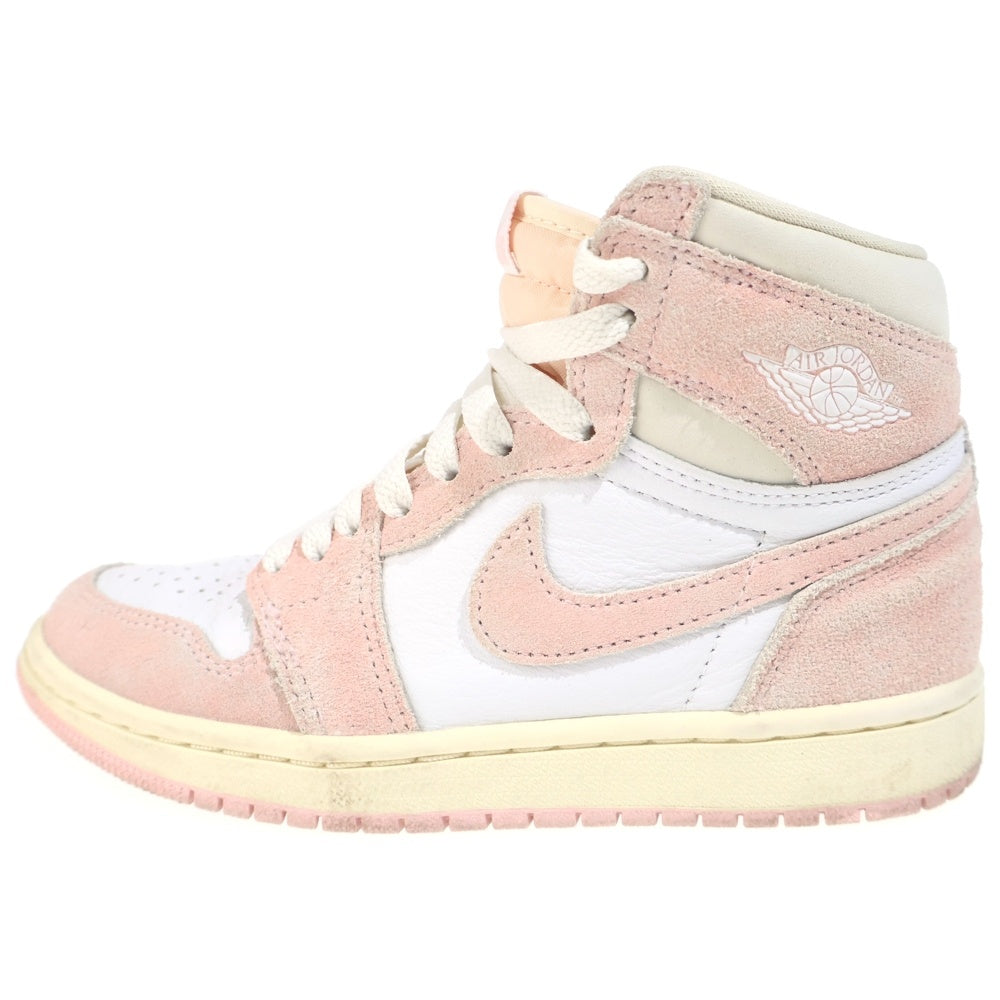 NIKE(ナイキ) WMNS AIR JORDAN 1 RETRO HIGH OG Washed Pink FD2596-600 ウィメンズ エア ジョーダン 1 レトロ ウォッシュドピンク ハイカットスニーカー US5/22cm レディース