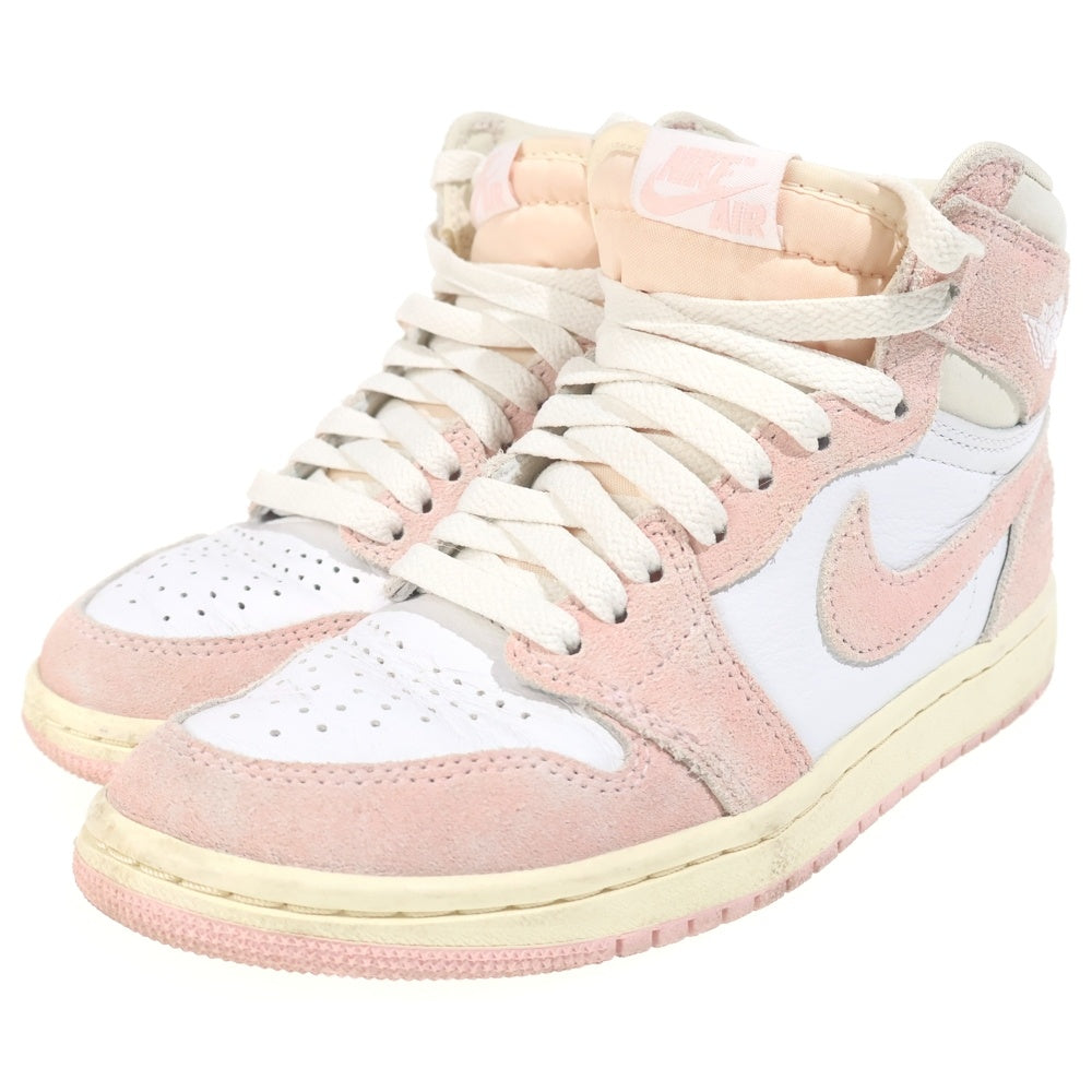 NIKE(ナイキ) WMNS AIR JORDAN 1 RETRO HIGH OG Washed Pink FD2596-600 ウィメンズ エア ジョーダン 1 レトロ ウォッシュドピンク ハイカットスニーカー US5/22cm レディース