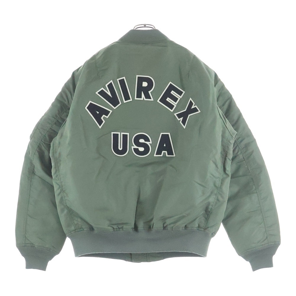 AVIREX(アヴィレックス) COMMERCIAL LOGO MA-1 JACKET コマーシャルロゴ ボンバージャケット グリーン 783-5952036