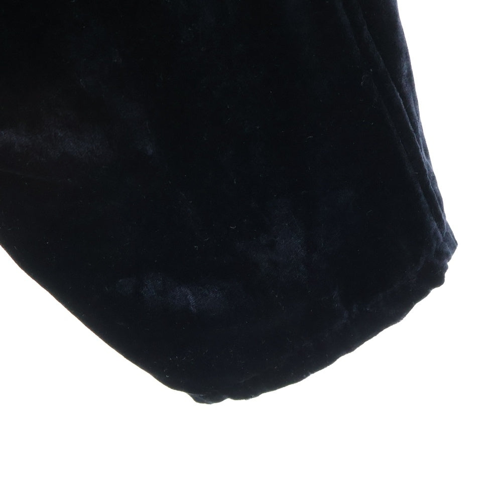 COMOLI(コモリ) 21AW シルク別珍 ドローストリングパンツ ベロアジャージトラックパンツ U03-03006 ブラック