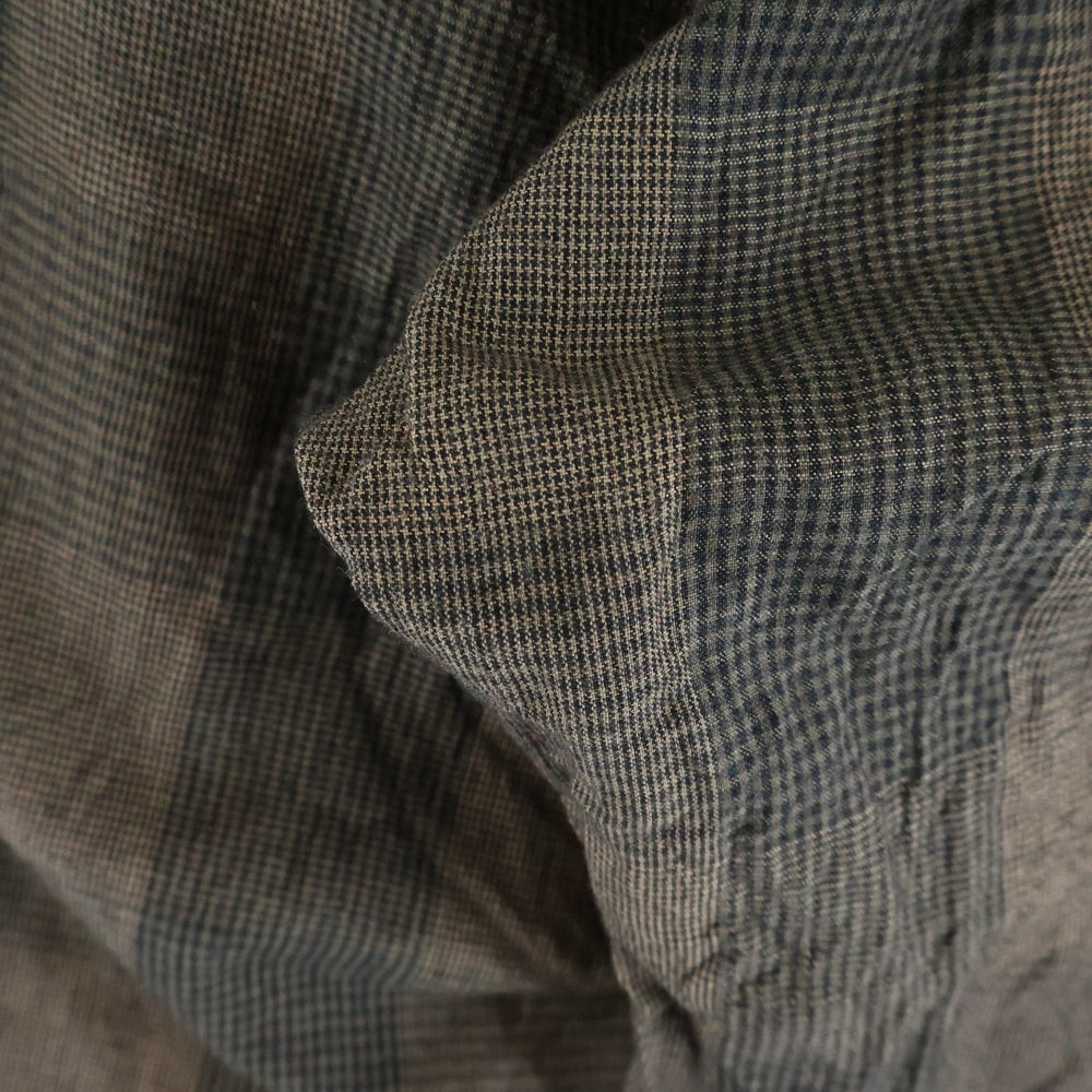 COMOLI(コモリ) Wool Ramie Check Pants チェック ウールリネンパンツ L03-03003 ベージュ×グレー