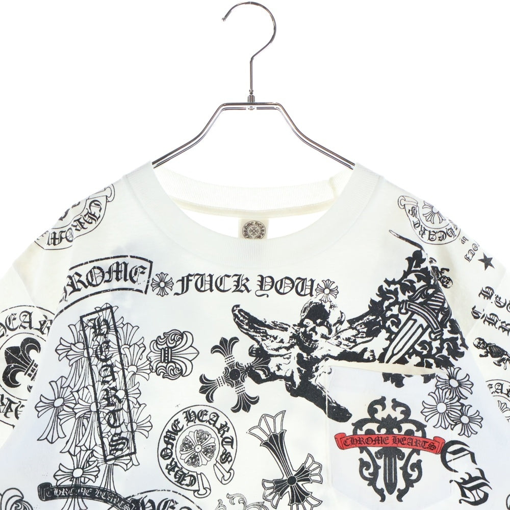 CHROME HEARTS(クロムハーツ) MULTI MOTIF S/S TEE マルチモチーフ 総柄プリント半袖Tシャツ ホワイト