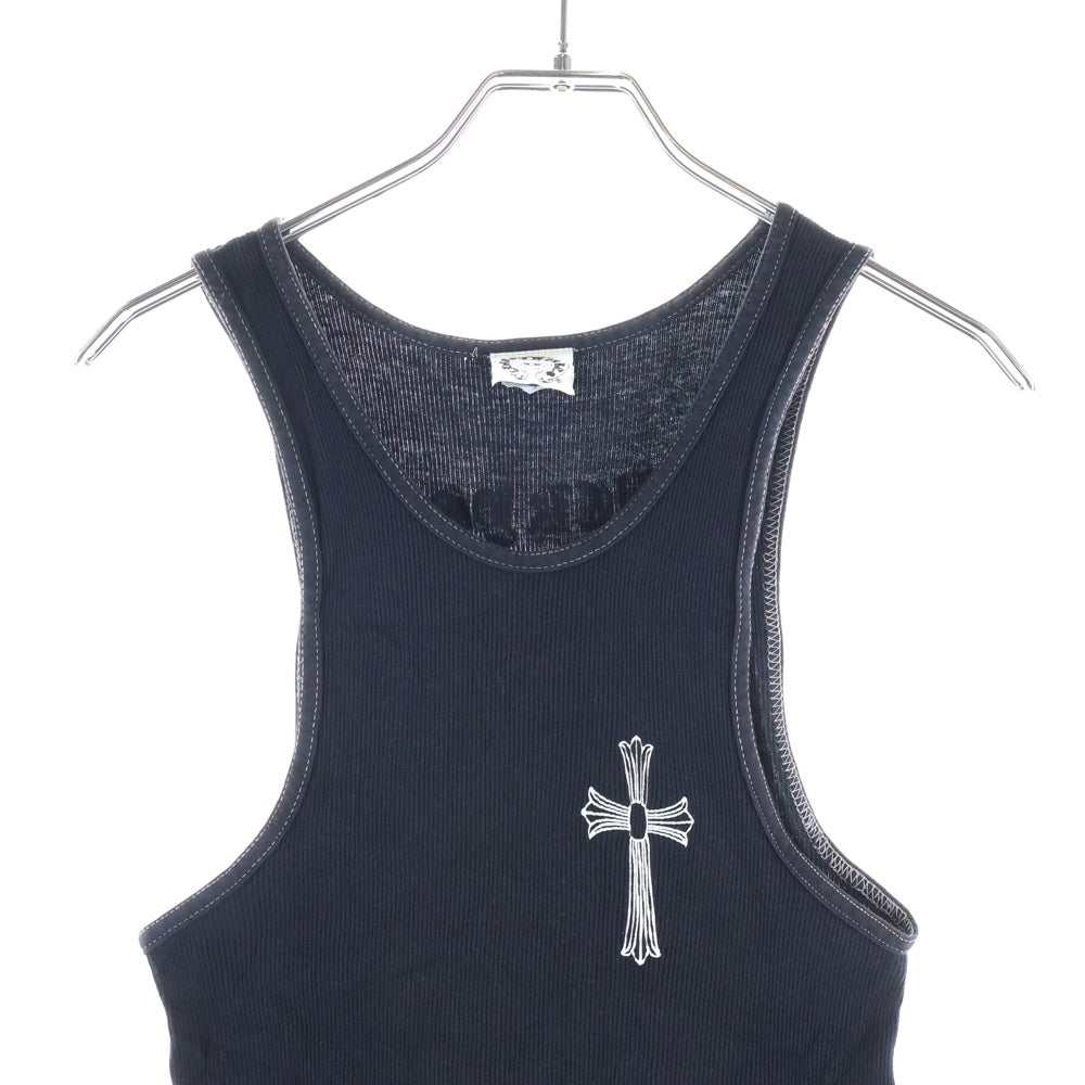 CHROME HEARTS(クロムハーツ) LD FUCK YOU T BAR TANK TOP プリントロゴ タンクトップ ブラック