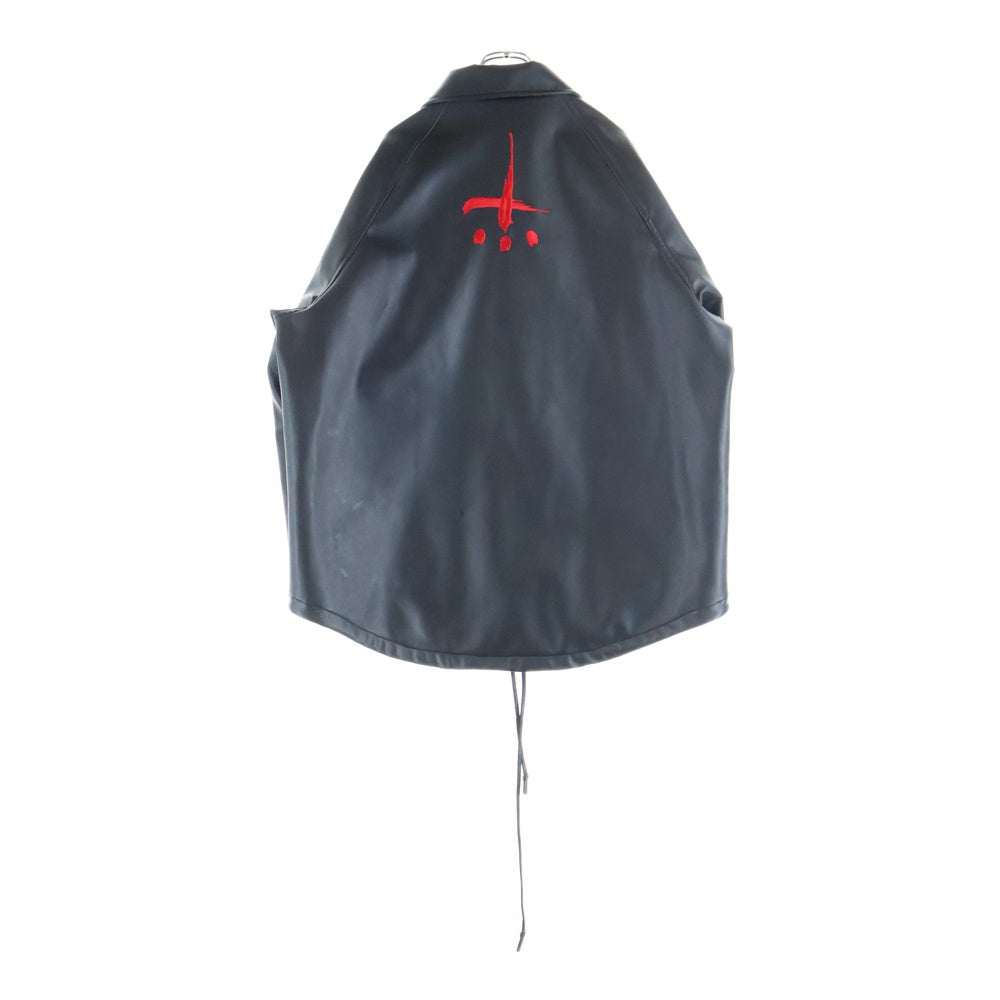 cvtvlist(カタリスト) Fake Leather Coach Jacket フェイクレザー コーチジャケット 2101110103 ブラック