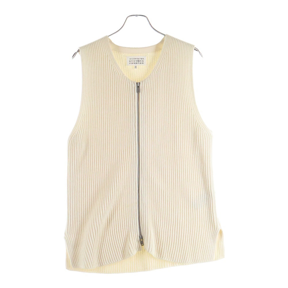 Maison Margiela(メゾンマルジェラ) 17SS ドライバーズニットベスト ジップアップ ホワイト S50GP0080