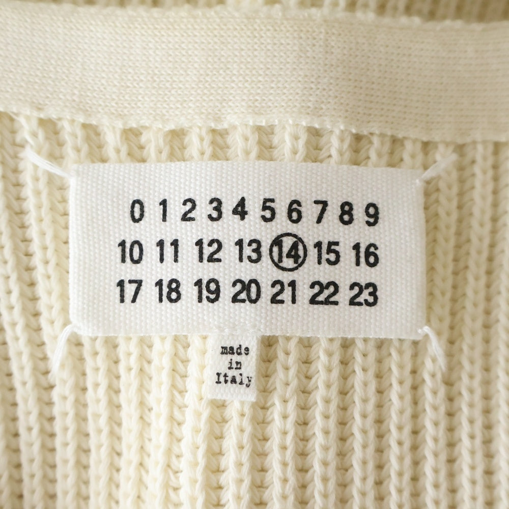 Maison Margiela(メゾンマルジェラ) 17SS ドライバーズニットベスト ジップアップ ホワイト S50GP0080