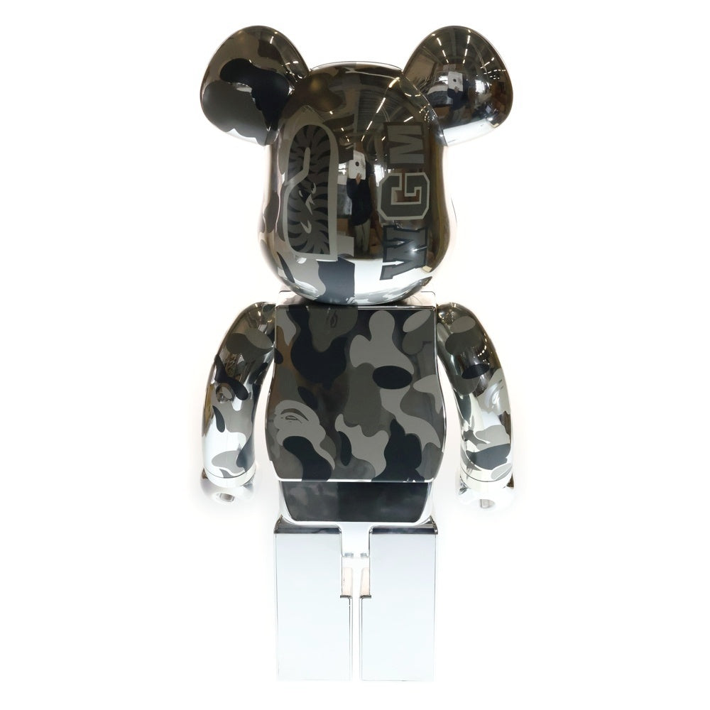 MEDICOM TOY(メディコムトイ) ×BAPE BE@RBRICK CAMO SHARK SILVER ベアブリック カモ シャーク 人形 シルバー