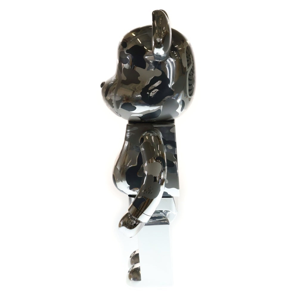 MEDICOM TOY(メディコムトイ) ×BAPE BE@RBRICK CAMO SHARK SILVER ベアブリック カモ シャーク 人形 シルバー