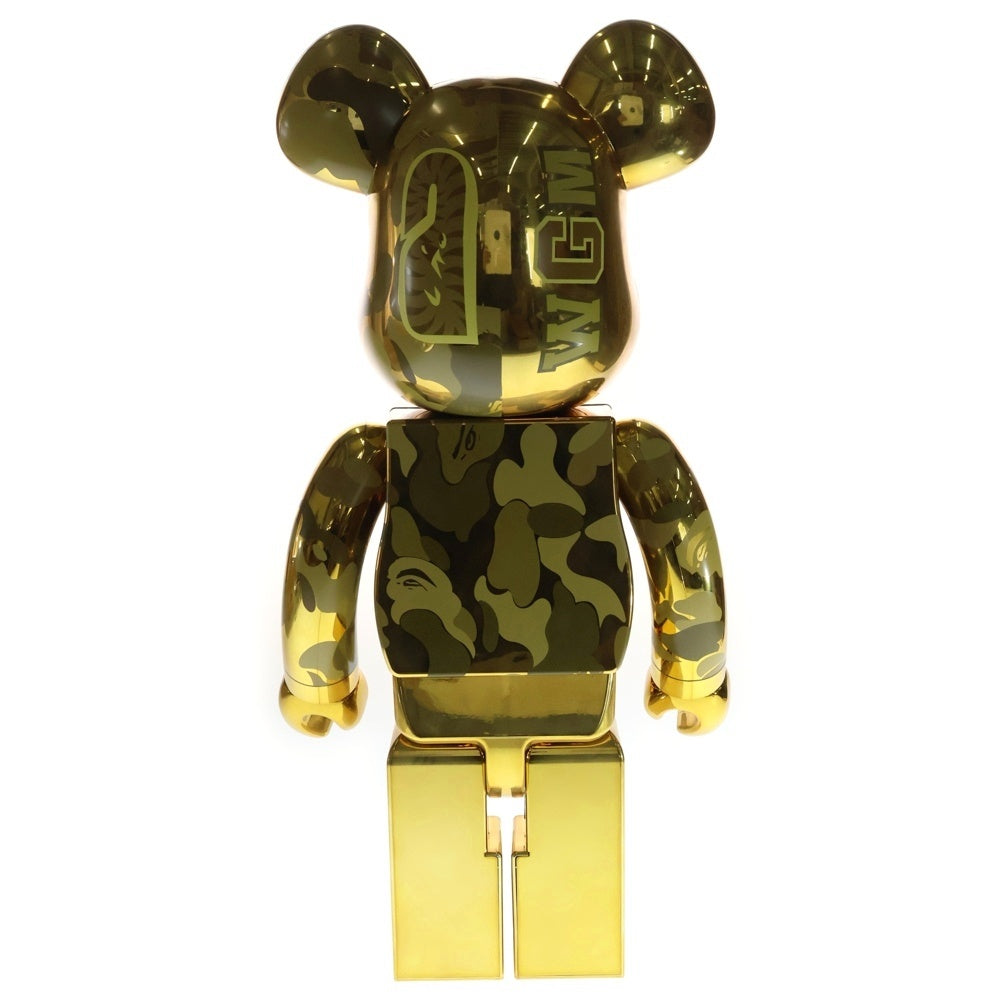 MEDICOM TOY(メディコムトイ) ×BAPE BE@RBRICK CAMO SHARK GOLD ベアブリック カモ シャーク 人形 ゴールド 1000%