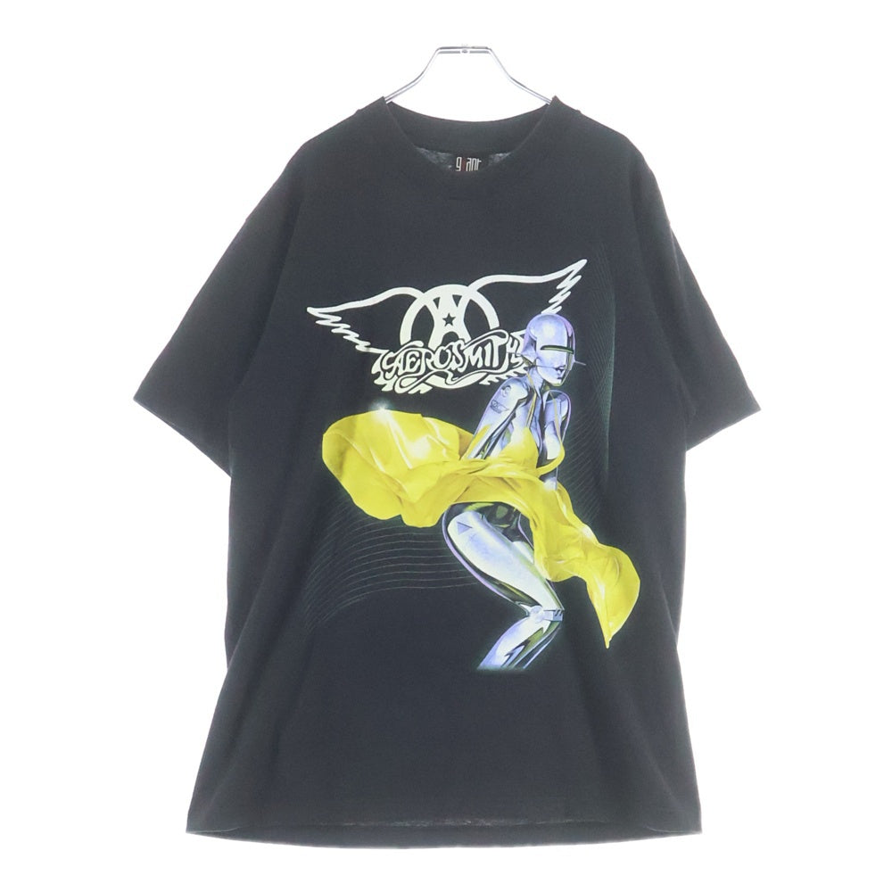 VINTAGE(ヴィンテージ) 00's AERO SMITH SORAYAMA JUST PUSH PLAY エアロスミス 空山 両面プリント 半袖Tシャツ カットソー ブラック