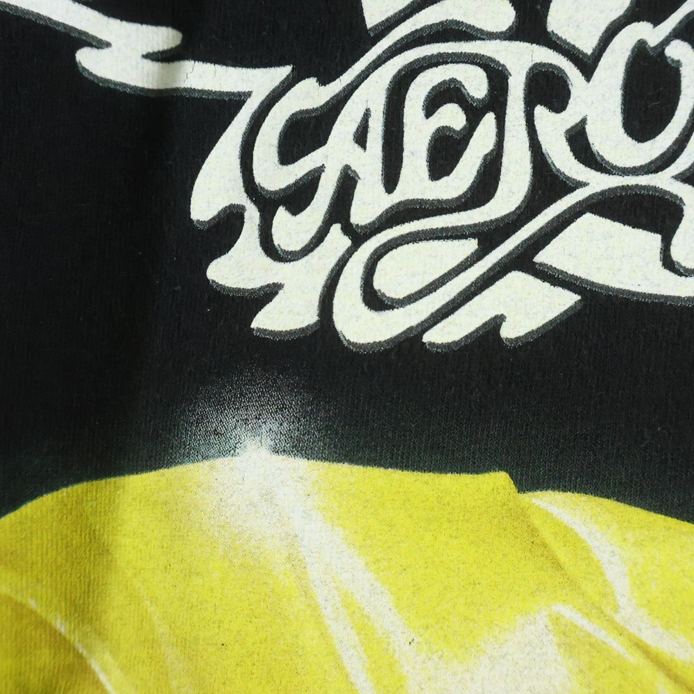 VINTAGE(ヴィンテージ) 00's AERO SMITH SORAYAMA JUST PUSH PLAY エアロスミス 空山 両面プリント 半袖Tシャツ カットソー ブラック