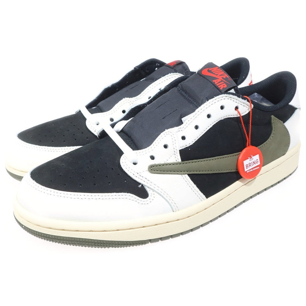 NIKE(ナイキ) ×TRAVIS SCOTT WMNS AIR JORDAN 1 LOW OG Medium Olive DZ4137-106 トラヴィススコット エアジョーダン1 ローカットスニーカー ミディアムオリーブ US11/28cm