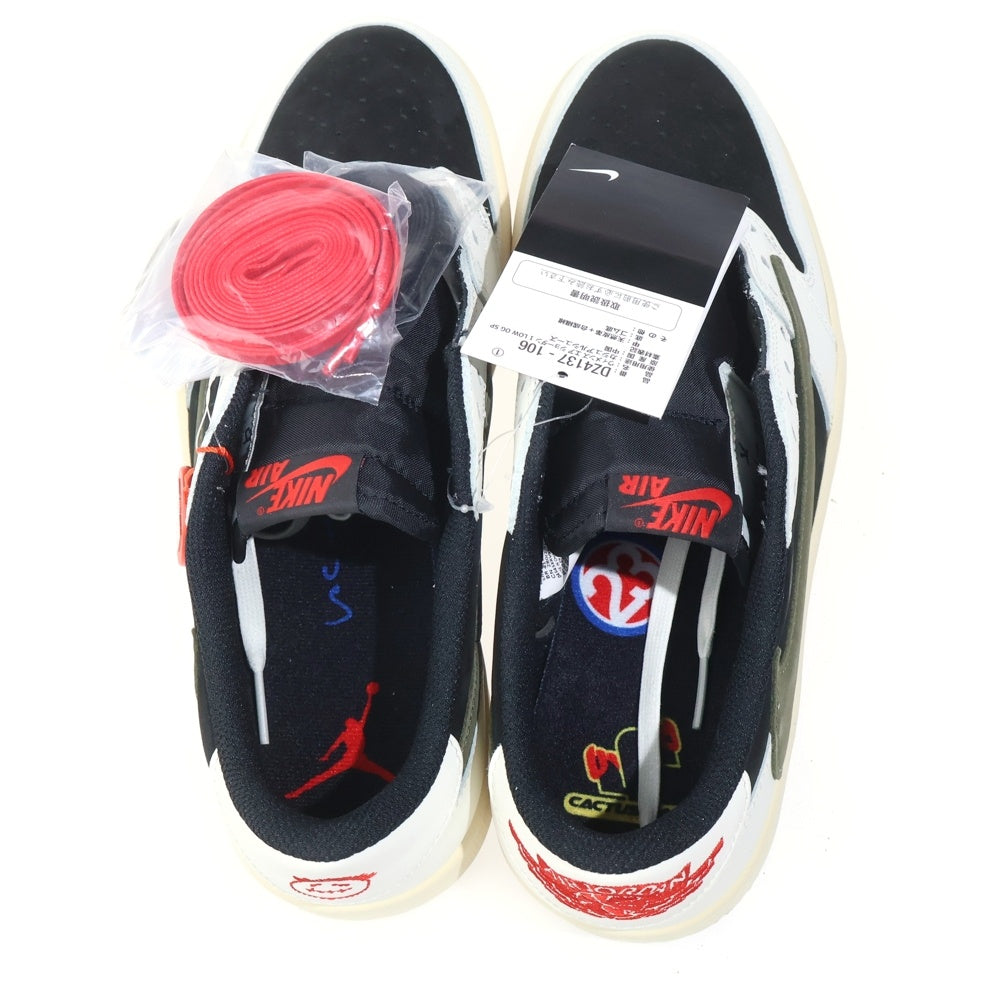 NIKE(ナイキ) ×TRAVIS SCOTT WMNS AIR JORDAN 1 LOW OG Medium Olive DZ4137-106 トラヴィススコット エアジョーダン1 ローカットスニーカー ミディアムオリーブ US11/28cm
