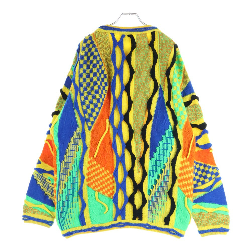 COOGI(クージー) 3D DESIGN KNIT SWEATER ケーブル コットン 長袖ニットセーター マルチカラー