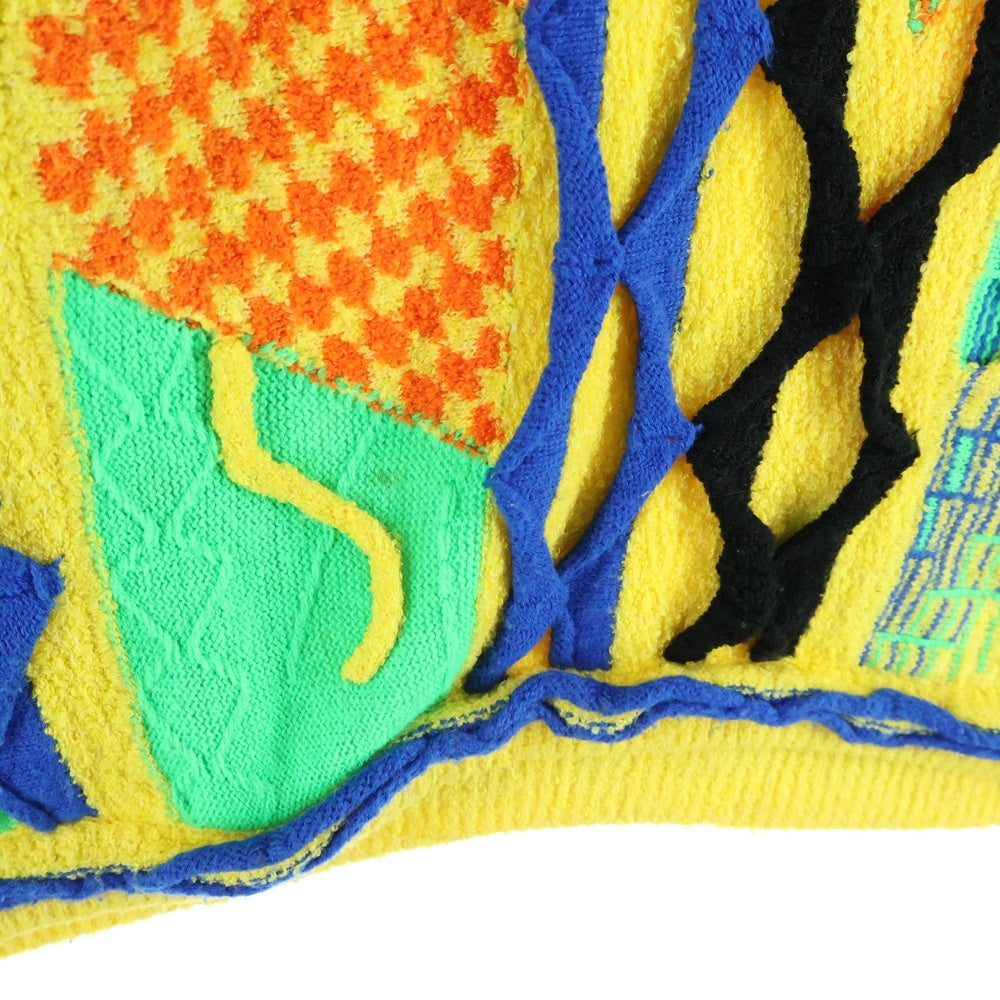 COOGI(クージー) 3D DESIGN KNIT SWEATER ケーブル コットン 長袖ニットセーター マルチカラー