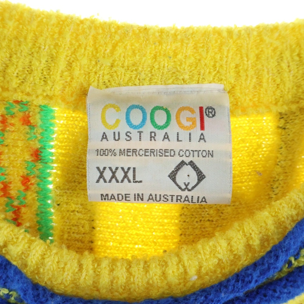 COOGI(クージー) 3D DESIGN KNIT SWEATER ケーブル コットン 長袖ニットセーター マルチカラー