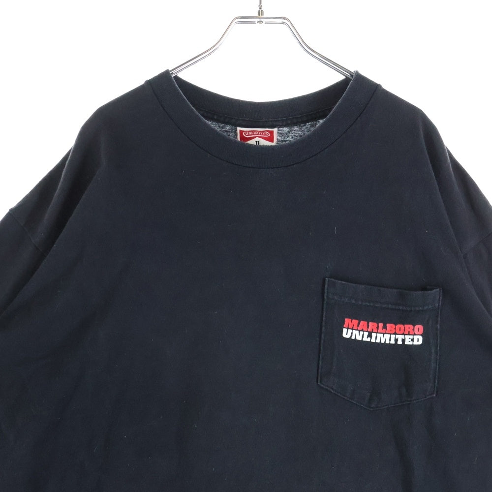 VINTAGE(ヴィンテージ) 90s MARLBORO UNLIMITED LIZARD マルボロ アンリミテッド 半袖Tシャツ カットソー ブラック