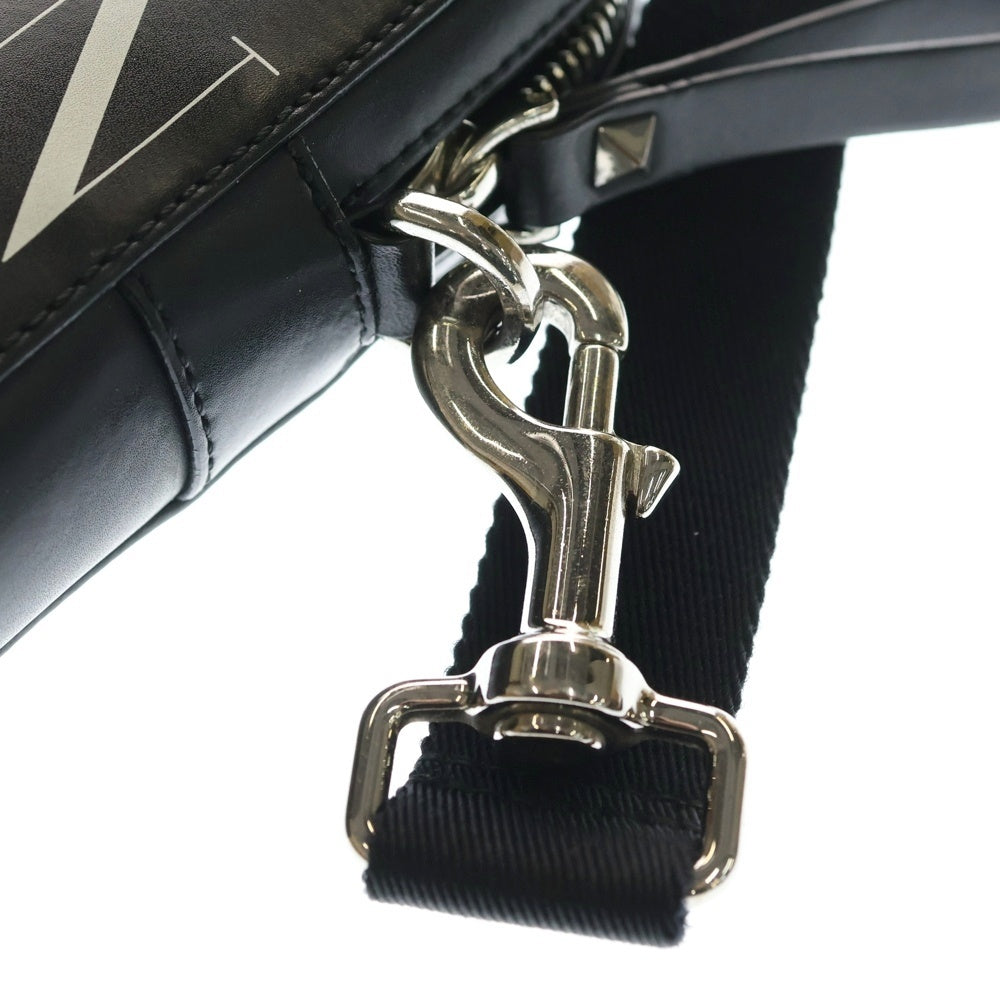 VALENTINO(ヴァレンティノ) Garavani VLTN Leather Crossbody Bag 5Y2B0943 WJW ロゴ レザーショルダーバッグ ブラック レディース