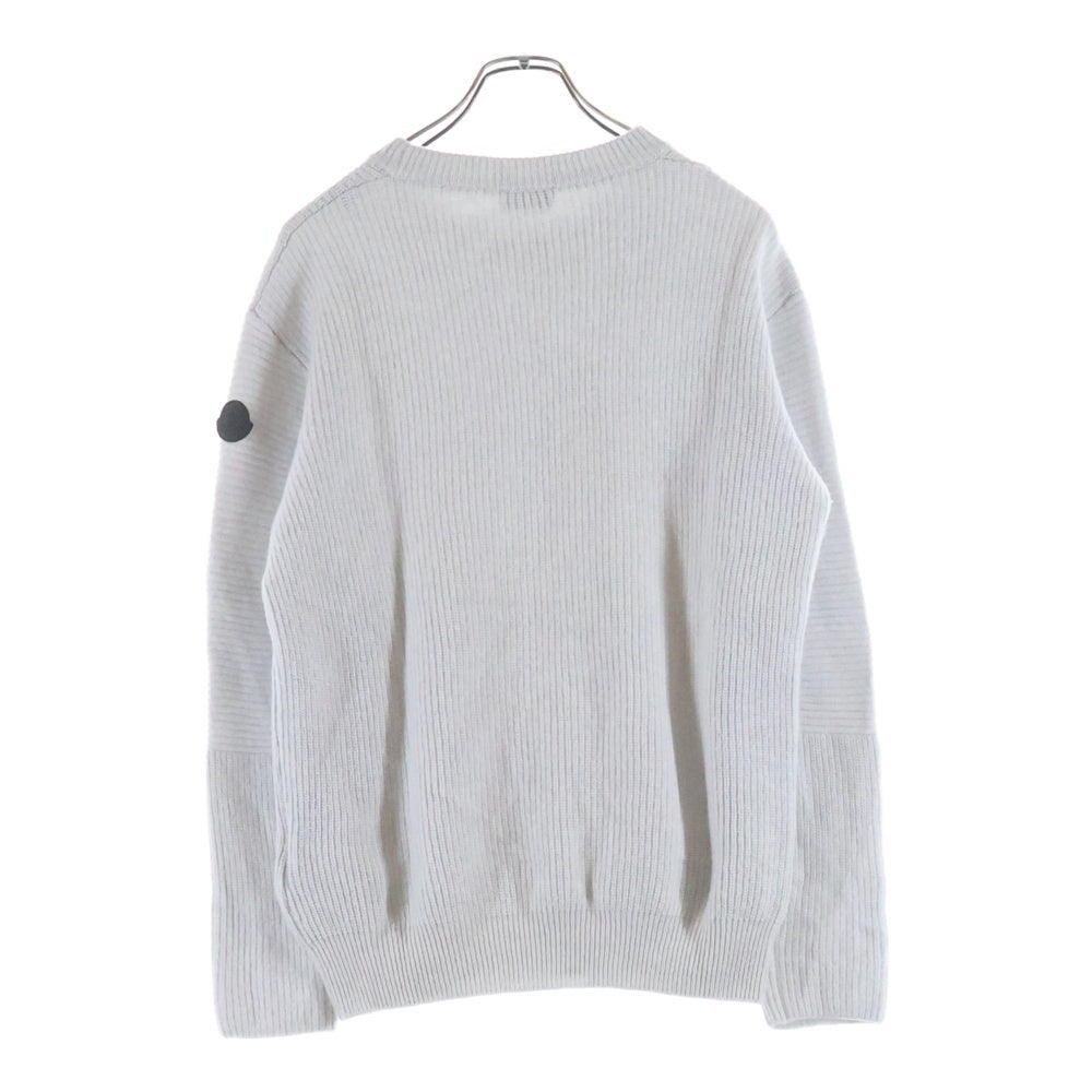 MONCLER(モンクレール) GIROCOLLO TRICOT トリコトット ロゴパッチクルーネックニット セーター グレー I20919C00016