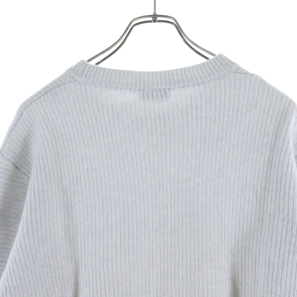 MONCLER(モンクレール) GIROCOLLO TRICOT トリコトット ロゴパッチクルーネックニット セーター グレー I20919C00016