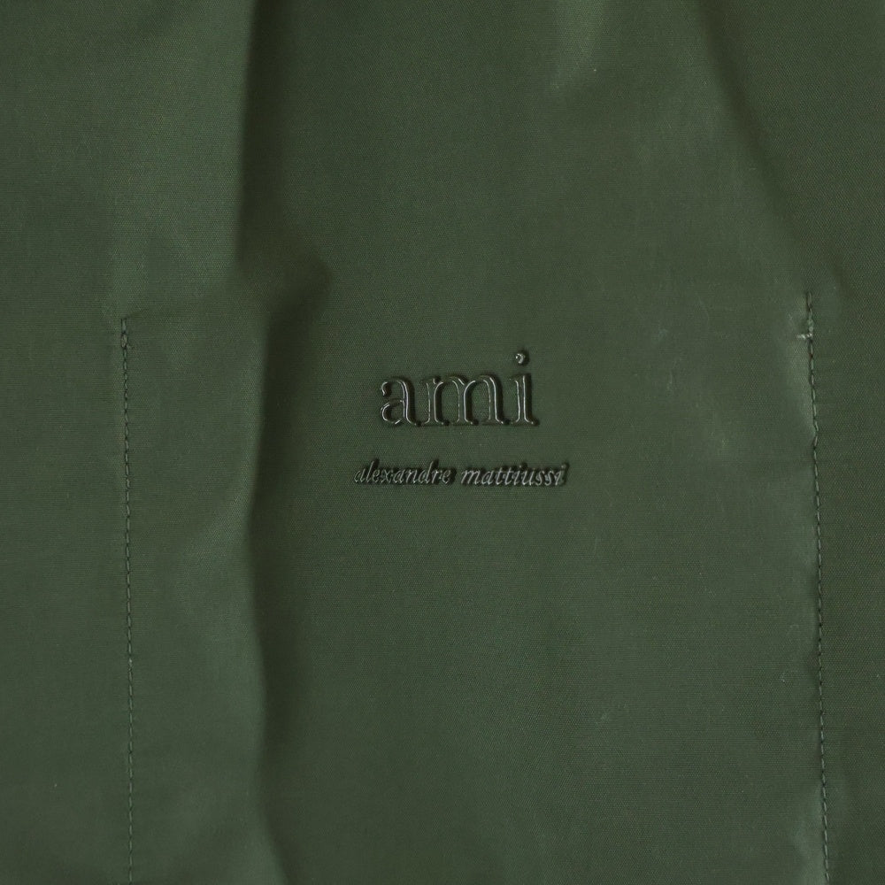 ami paris(アミパリス) BUTTONED JACKET ボタンジャケット ロゴコーチジャケット グリーン UJK252.PA0028