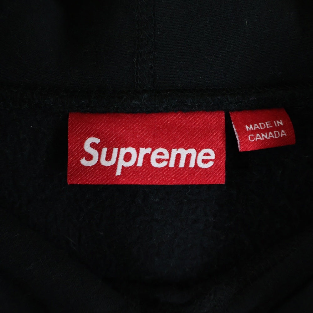 SUPREME(シュプリーム) 24AW Raised Script Hooded Sweatshirt スクリプトロゴ スウェット フーディープルオーバーパーカー ブラック