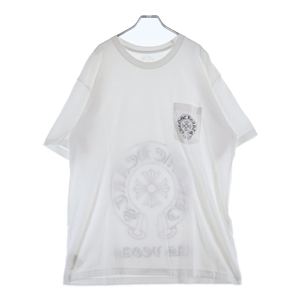 CHROME HEARTS(クロムハーツ) CH T-SHRT ラスベガス限定バックホースシュープリント 半袖Tシャツ カットソー ホワイト