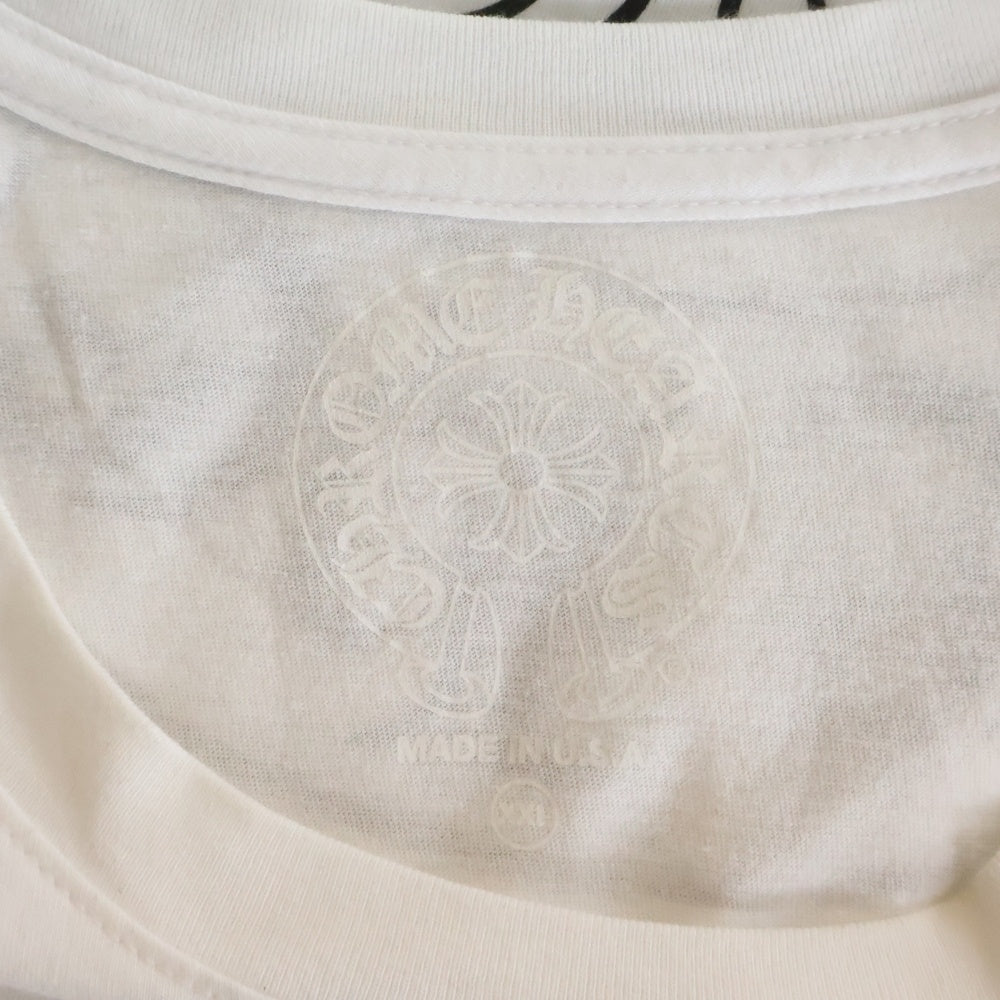 CHROME HEARTS(クロムハーツ) CH T-SHRT ラスベガス限定バックホースシュープリント 半袖Tシャツ カットソー ホワイト