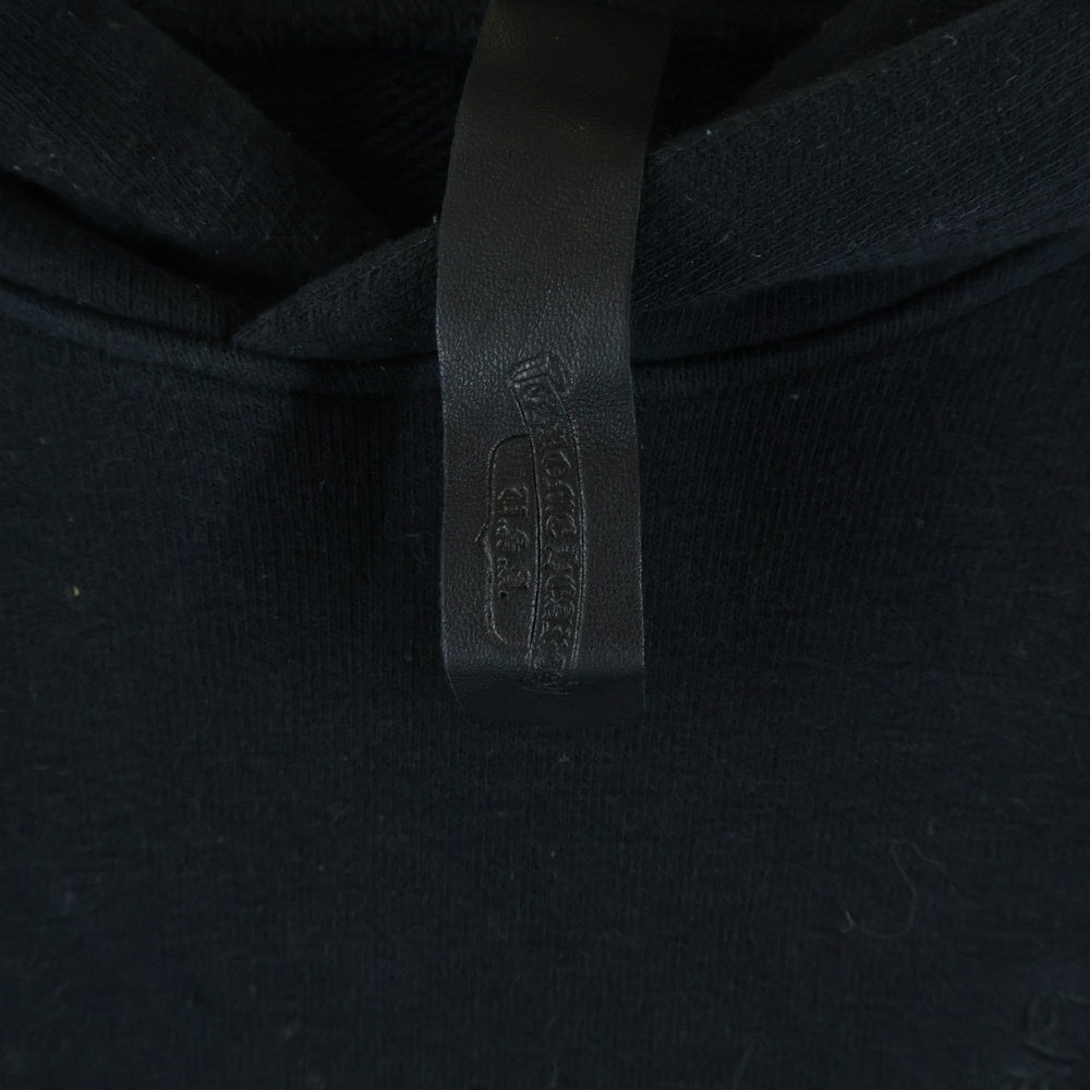 CHROME HEARTS(クロムハーツ) Y NOT ワイノット ロゴ刺繍 CHプラスレザーパッチ プルオーバーパーカー フーディー ブラック