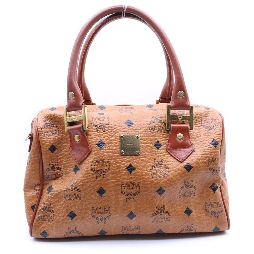 MCM(エム シー エム) ヴィセトス ミニボストンバッグ レザー ブラウン レディース