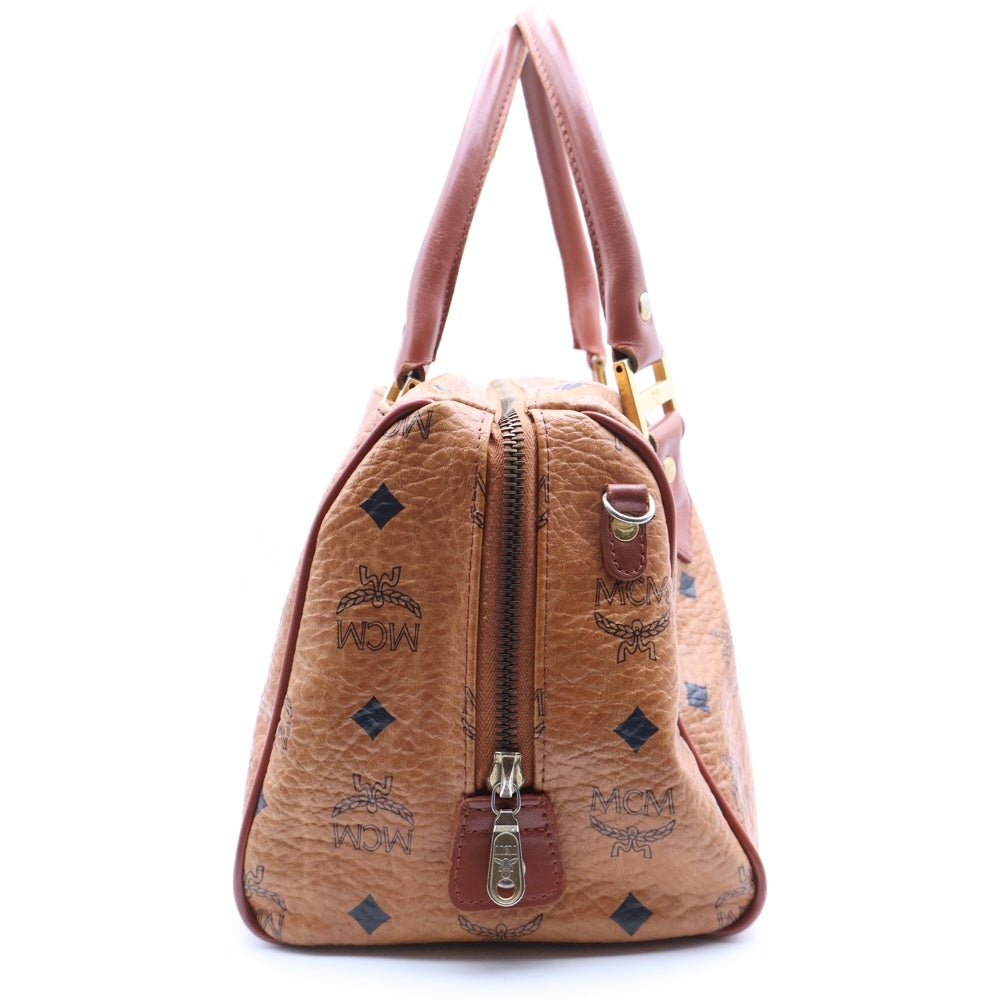 MCM(エム シー エム) ヴィセトス ミニボストンバッグ レザー ブラウン レディース
