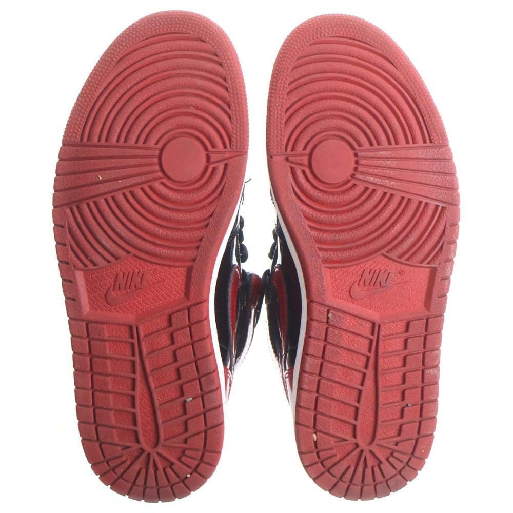 NIKE(ナイキ) AIR JORDAN 1 RETRO HIGH OG BRED PATENT 555088-063 エアジョーダン1 レトロ ブレッド パテント ハイカットスニーカー レッド/ブラック US6/24cm レディース