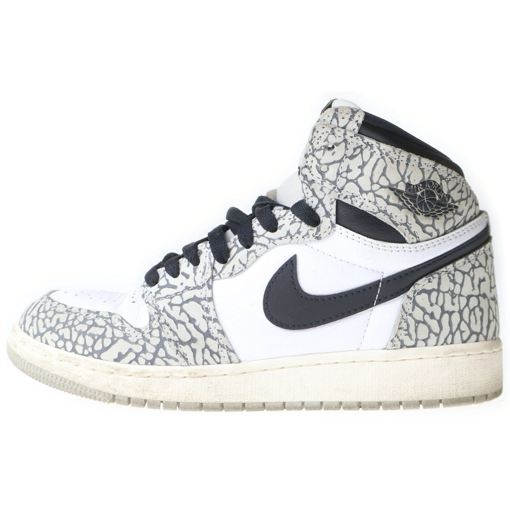 NIKE(ナイキ) AIR JORDAN 1 RETRO HIGH OG GS TECH GREY FD1437-052 エアジョーダン1 ハイカットスニーカー ブラック/ホワイト US6/24cm レディース