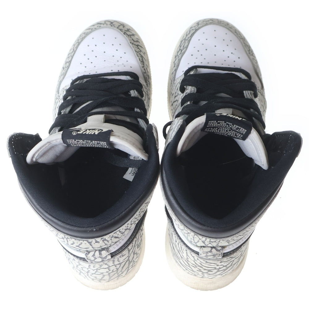 NIKE(ナイキ) AIR JORDAN 1 RETRO HIGH OG GS TECH GREY FD1437-052 エアジョーダン1 ハイカットスニーカー ブラック/ホワイト US6/24cm レディース