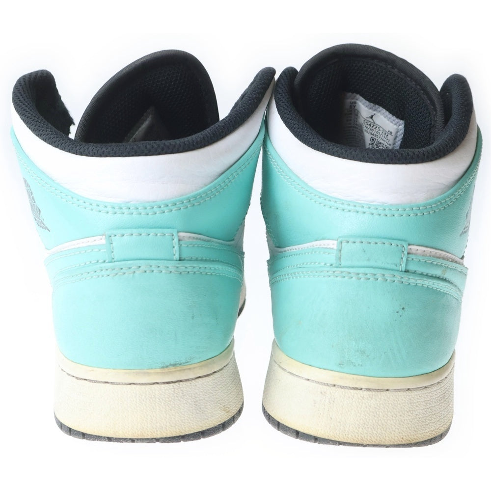 NIKE(ナイキ) AIR JORDAN 1 MID GS TROPICAL TWIST 554725‐132 エアジョーダン1 ミッドカットスニーカー ブラック/ブルー US6Y/24cm レディース