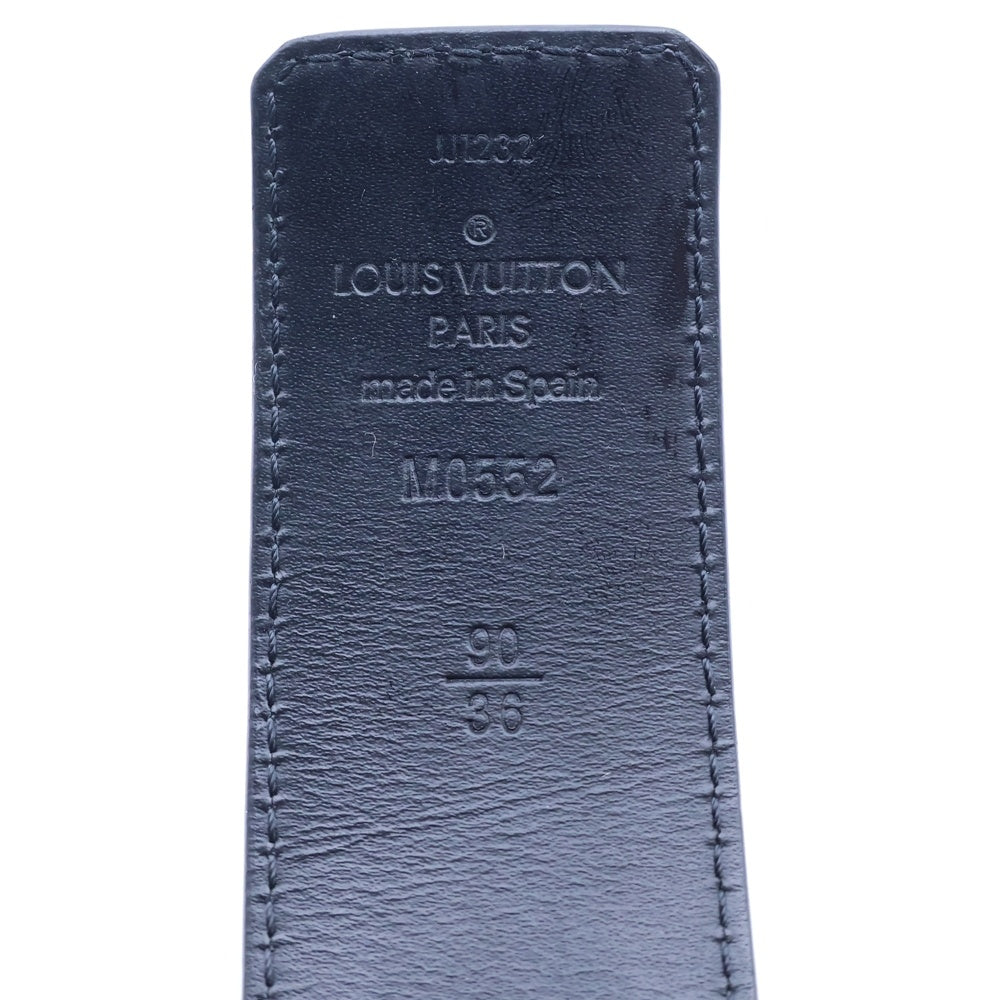 LOUIS VUITTON(ルイヴィトン) LV モニュメント アウトライン カーフレザー ベルト ブラック/シルバー M0552