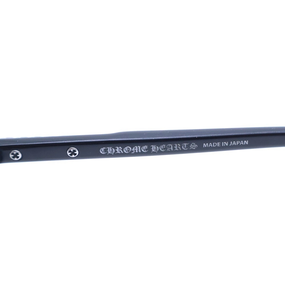 CHROME HEARTS(クロムハーツ) LITTLE DINGER リトル ディンガー フレアニーテンプル ウェリントンサングラス メガネ ブラック/シルバー