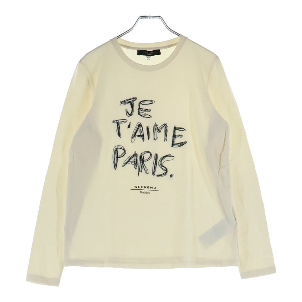 Weekend Max Mara(ウィークエンド マックスマーラ) クールネック 長袖Tシャツ ロングTシャツ クリーム 2525946032670 レディース