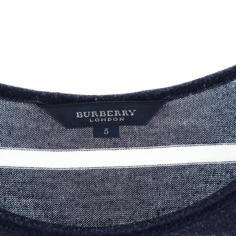 BURBERRY(バーバリー) ボーダー柄 長袖Tシャツ ロングスリーブ ロンティー ネイビー レディース