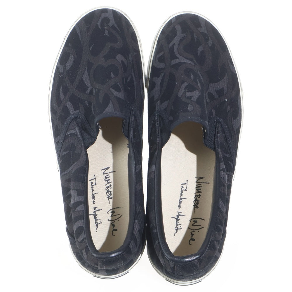 NUMBER (N)INE(ナンバーナイン) Heart Tribal Slip-on GIVE期 ハートトライバルスリッポン ローカットスニーカー シューズ ブラック