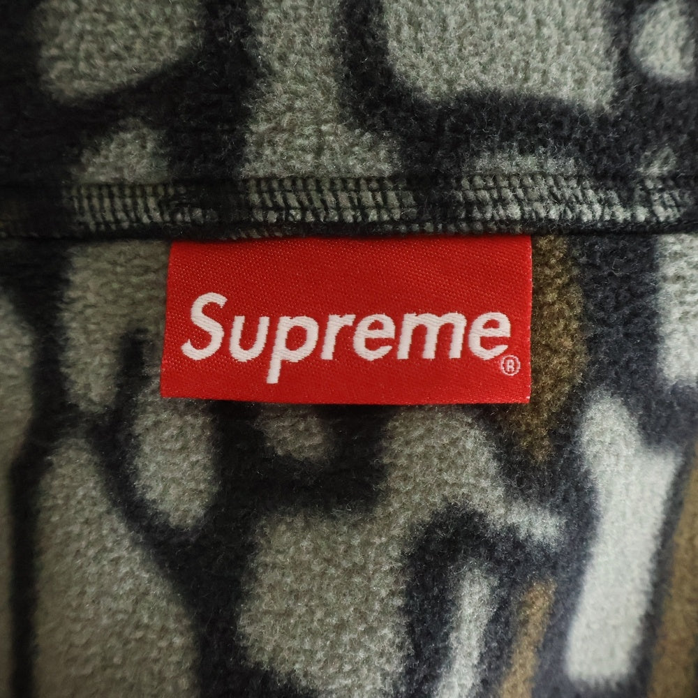 SUPREME(シュプリーム) 20AW Polartec Half Zip Pullover ポーラテックハーフジッププルオーバー フリースジャケット 総柄 カーキ