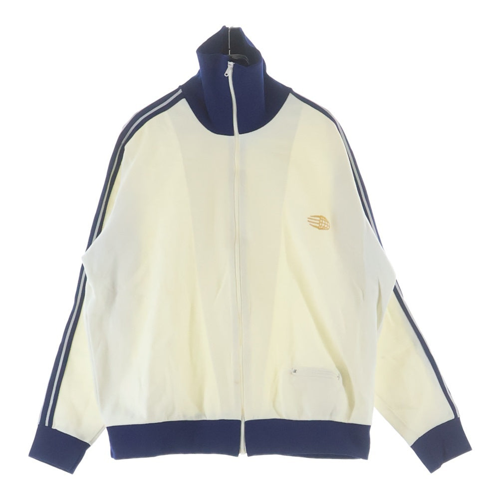 adidas(アディダス) 60s 地球儀トラックジャケット ジップアップ ジャージ フランス製 ホワイト/ネイビー