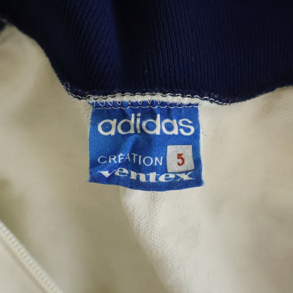 adidas(アディダス) 60s 地球儀トラックジャケット ジップアップ ジャージ フランス製 ホワイト/ネイビー